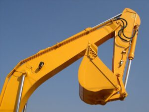 construction yellow digger