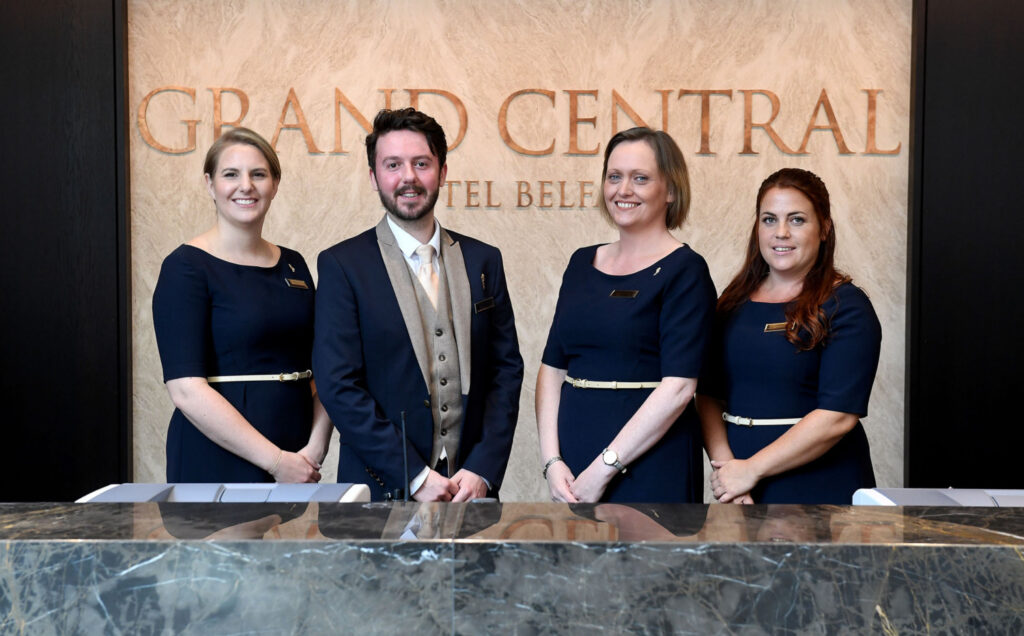 Members of staff at the Grand Central hotel