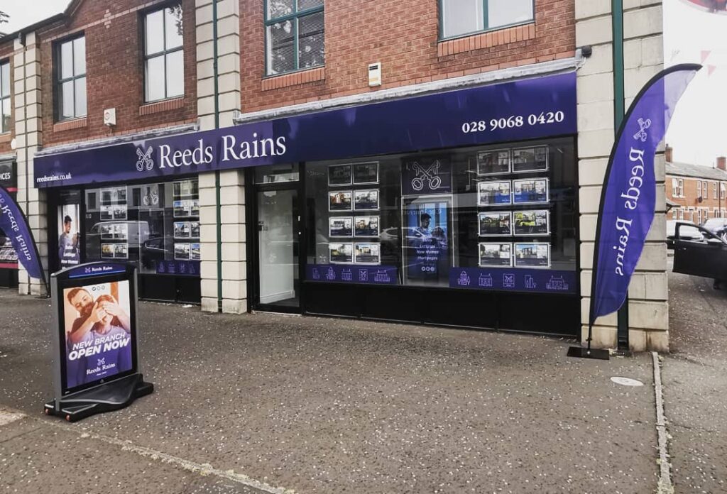 Reeds Rains opening on the Ormeau Road in Belfast