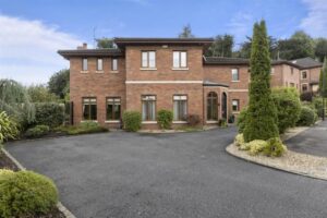 A large house for sale in Belfast BT9. A family home with landscaped gardens that is set on a private site off the Malone Road in South Belfast.
