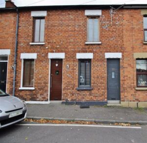 Exterior image of Henderson Avenue. This is a red brick terrace property for sale in Belfast.